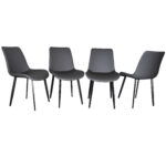 Modern Dining Chairs, PU Leather Dining Chairs with Carbon Steel Legs for Home, Restaurant - Image 2