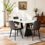 Modern Dining Chairs, PU Leather Dining Chairs with Carbon Steel Legs for Home, Restaurant - Image 21