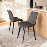 Modern Dining Chairs, PU Leather Dining Chairs with Carbon Steel Legs for Home, Restaurant - Image 25