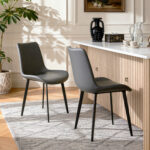Modern Dining Chairs, PU Leather Dining Chairs with Carbon Steel Legs for Home, Restaurant - Image 27