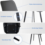 Modern Dining Chairs, PU Leather Dining Chairs with Carbon Steel Legs for Home, Restaurant - Image 6