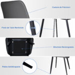 Modern Dining Chairs, PU Leather Dining Chairs with Carbon Steel Legs for Home, Restaurant - Image 7