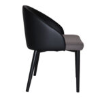 Modern Dining Chair with Ergonomic Black PU Leather Backrest, Breathable Gray Mesh Seat - Image 18