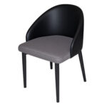 Modern Dining Chair with Ergonomic Black PU Leather Backrest, Breathable Gray Mesh Seat - Image 19