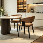 Modern Dining Chairs, Upholstered with PU Leather Cover - Ergonomic Kitchen Chairs with Curved - Image 16