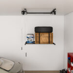 Garage Ceiling Storage with Crank System, 1.2x1.2m Steel Overhead Rack for High Rooms from 3 to 3.6m, with - Image 16