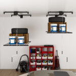 Garage Ceiling Storage with Crank System, 1.2x1.2m Steel Overhead Rack for High Rooms from 3 to 3.6m, with - Image 17
