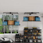Garage Ceiling Storage with Crank System, 1.2x2.4m Steel Overhead Rack for High Rooms from 3 to 3.6m, with - Image 17