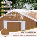Steel Garden Shed 1.8x1 m - Weatherproof Metal Shed with Windows, Lockable Door & Ventilation - Image 12