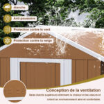 Steel Garden Shed 1.8x1 m - Weatherproof Metal Shed with Windows, Lockable Door & Ventilation - Image 13