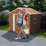 Steel Garden Shed 1.8x1 m - Weatherproof Metal Shed with Windows, Lockable Door & Ventilation - Image 16