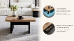 Modern Coffee Table with LED, Eco-Friendly Wood, 2-in-1 Design, Freely Movable - Image 14