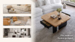 Modern Coffee Table with LED, Eco-Friendly Wood, 2-in-1 Design, Freely Movable - Image 16