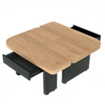 Modern Coffee Table with LED, Eco-Friendly Wood, 2-in-1 Design, Freely Movable - Image 18