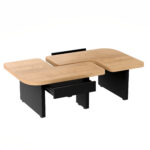 Modern Coffee Table with LED, Eco-Friendly Wood, 2-in-1 Design, Freely Movable - Image 20
