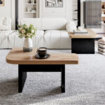 Modern Coffee Table with LED, Eco-Friendly Wood, 2-in-1 Design, Freely Movable - Image 5