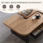 Modern Coffee Table with LED, Eco-Friendly Wood, 2-in-1 Design, Freely Movable - Image 8