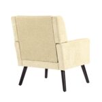 Polsterstuhl mit Knopfpolsterung aus Wildleder – Mid-Century-Modern-Sessel mit Hochdichtschaumkissen - Image 15