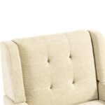 Polsterstuhl mit Knopfpolsterung aus Wildleder – Mid-Century-Modern-Sessel mit Hochdichtschaumkissen - Image 16