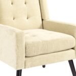 Polsterstuhl mit Knopfpolsterung aus Wildleder – Mid-Century-Modern-Sessel mit Hochdichtschaumkissen - Image 19