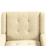 Polsterstuhl mit Knopfpolsterung aus Wildleder – Mid-Century-Modern-Sessel mit Hochdichtschaumkissen - Image 20