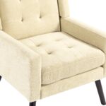 Polsterstuhl mit Knopfpolsterung aus Wildleder – Mid-Century-Modern-Sessel mit Hochdichtschaumkissen - Image 21