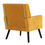 Polsterstuhl mit Knopfpolsterung aus Wildleder – Mid-Century-Modern-Sessel mit Hochdichtschaumkissen - Image 13