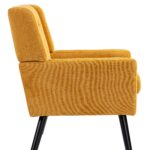 Polsterstuhl mit Knopfpolsterung aus Wildleder – Mid-Century-Modern-Sessel mit Hochdichtschaumkissen - Image 14