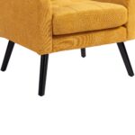 Polsterstuhl mit Knopfpolsterung aus Wildleder – Mid-Century-Modern-Sessel mit Hochdichtschaumkissen - Image 19