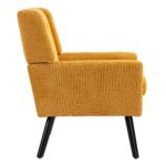 Polsterstuhl mit Knopfpolsterung aus Wildleder – Mid-Century-Modern-Sessel mit Hochdichtschaumkissen - Image 20