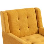 Polsterstuhl mit Knopfpolsterung aus Wildleder – Mid-Century-Modern-Sessel mit Hochdichtschaumkissen - Image 21