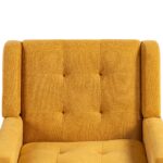 Polsterstuhl mit Knopfpolsterung aus Wildleder – Mid-Century-Modern-Sessel mit Hochdichtschaumkissen - Image 22