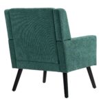 Polsterstuhl mit Knopfpolsterung aus Wildleder – Mid-Century-Modern-Sessel mit Hochdichtschaumkissen - Image 14