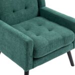 Polsterstuhl mit Knopfpolsterung aus Wildleder – Mid-Century-Modern-Sessel mit Hochdichtschaumkissen - Image 19
