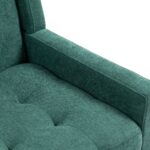 Polsterstuhl mit Knopfpolsterung aus Wildleder – Mid-Century-Modern-Sessel mit Hochdichtschaumkissen - Image 20