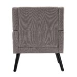 Polsterstuhl mit Knopfpolsterung aus Wildleder – Mid-Century-Modern-Sessel mit Hochdichtschaumkissen - Image 15