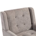 Polsterstuhl mit Knopfpolsterung aus Wildleder – Mid-Century-Modern-Sessel mit Hochdichtschaumkissen - Image 17