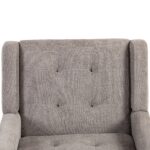 Polsterstuhl mit Knopfpolsterung aus Wildleder – Mid-Century-Modern-Sessel mit Hochdichtschaumkissen - Image 21