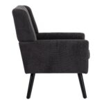 Polsterstuhl mit Knopfpolsterung aus Wildleder – Mid-Century-Modern-Sessel mit Hochdichtschaumkissen - Image 15