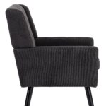 Polsterstuhl mit Knopfpolsterung aus Wildleder – Mid-Century-Modern-Sessel mit Hochdichtschaumkissen - Image 17