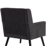 Polsterstuhl mit Knopfpolsterung aus Wildleder – Mid-Century-Modern-Sessel mit Hochdichtschaumkissen - Image 18