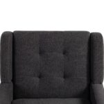 Polsterstuhl mit Knopfpolsterung aus Wildleder – Mid-Century-Modern-Sessel mit Hochdichtschaumkissen - Image 19
