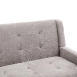 Premium-Leinen-Sitzbank (2-Sitzer) mit rutschfesten Massivholzbeinen und Hochdichte-Schaumkissen – K - Image 16