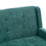 Premium-Leinen-Sitzbank (2-Sitzer) mit rutschfesten Massivholzbeinen und Hochdichte-Schaumkissen – K - Image 20