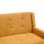 Premium-Leinen-Sitzbank (2-Sitzer) mit rutschfesten Massivholzbeinen und Hochdichte-Schaumkissen – K - Image 13