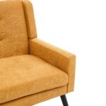 Premium-Leinen-Sitzbank (2-Sitzer) mit rutschfesten Massivholzbeinen und Hochdichte-Schaumkissen – K - Image 14