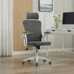 Ergonomic Mesh Office Chair with Adjustable Lumbar Support and Headrest - High-Back Executive Chair