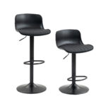 Modern Adjustable Swivel Bar Stools 2-Piece Set, Plastic Backrest & PU Leather Seat, Gas Lift - Image 18