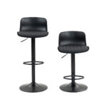 Modern Adjustable Swivel Bar Stools 2-Piece Set, Plastic Backrest & PU Leather Seat, Gas Lift - Image 19