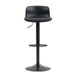 Modern Adjustable Swivel Bar Stools 2-Piece Set, Plastic Backrest & PU Leather Seat, Gas Lift - Image 5